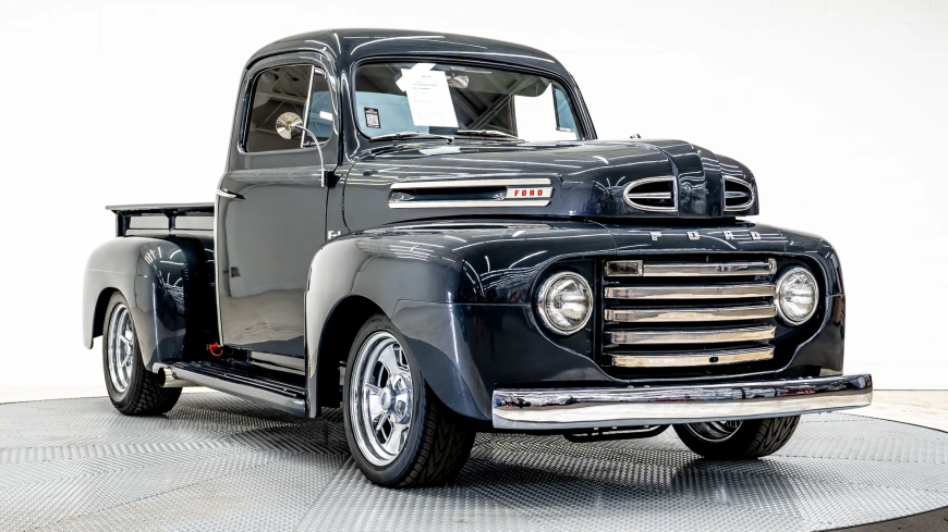 Early-generation Ford F-150 from the 1950s showcasing the “Bonus Built” design era