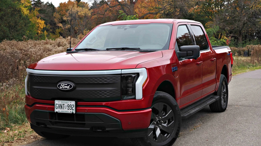 The latest Ford F-150 Lightning showcasing electric innovation and tech design