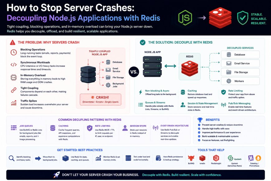 How to Stop Server Crashes: Decoupling Node.js Applications with Redis